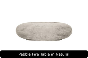 Pebble Fire Table in Natural Concrete Finish