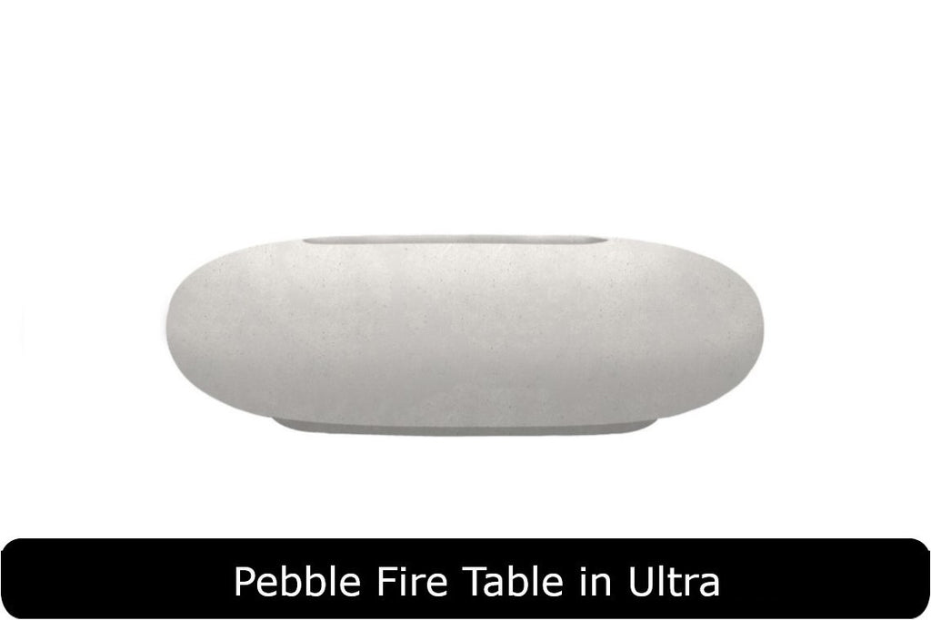Pebble Fire Table in Ultra Concrete Finish