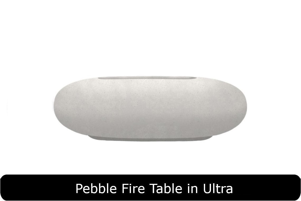 Pebble Fire Table in Ultra Concrete Finish