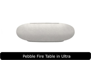 Pebble Fire Table in Ultra Concrete Finish