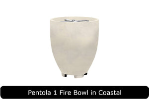Pentola 1 Fire Bowl in Coastal Concrete Finish