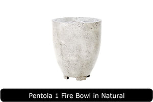 Pentola 1 Fire Bowl in Natural Concrete Finish