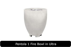Pentola 1 Fire Bowl in Ultra Concrete Finish
