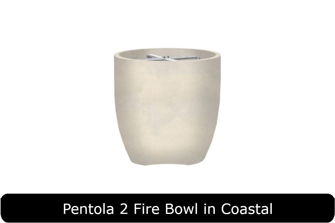 Pentola 2 Fire Bowl in Coastal Concrete Finish