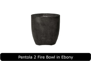 Pentola 2 Fire Bowl in Ebony Concrete Finish
