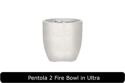 Pentola 2 Fire Bowl in Ultra Concrete Finish