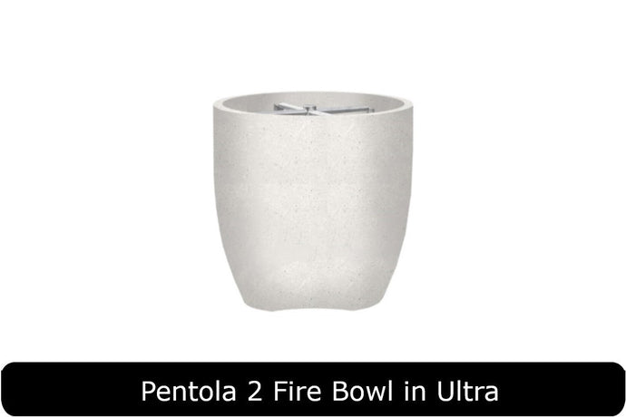 Pentola 2 Fire Bowl in Ultra Concrete Finish