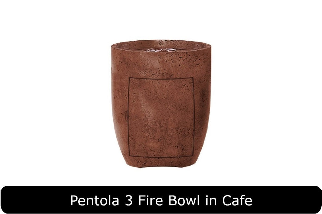 Pentola 3 Fire Bowl in Cafe Concrete Finish