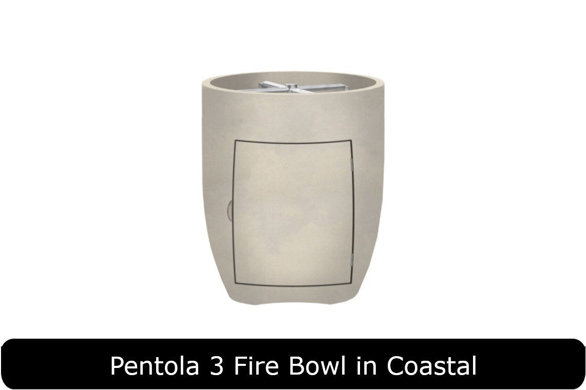 Pentola 3 Fire Bowl in Coastal Concrete Finish