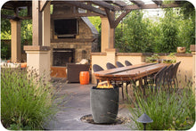 Load image into Gallery viewer, Lifestyle Image of the Pentola 3 Concrete Fire Bowl
