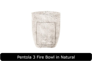 Pentola 3 Fire Bowl in Natural Concrete Finish