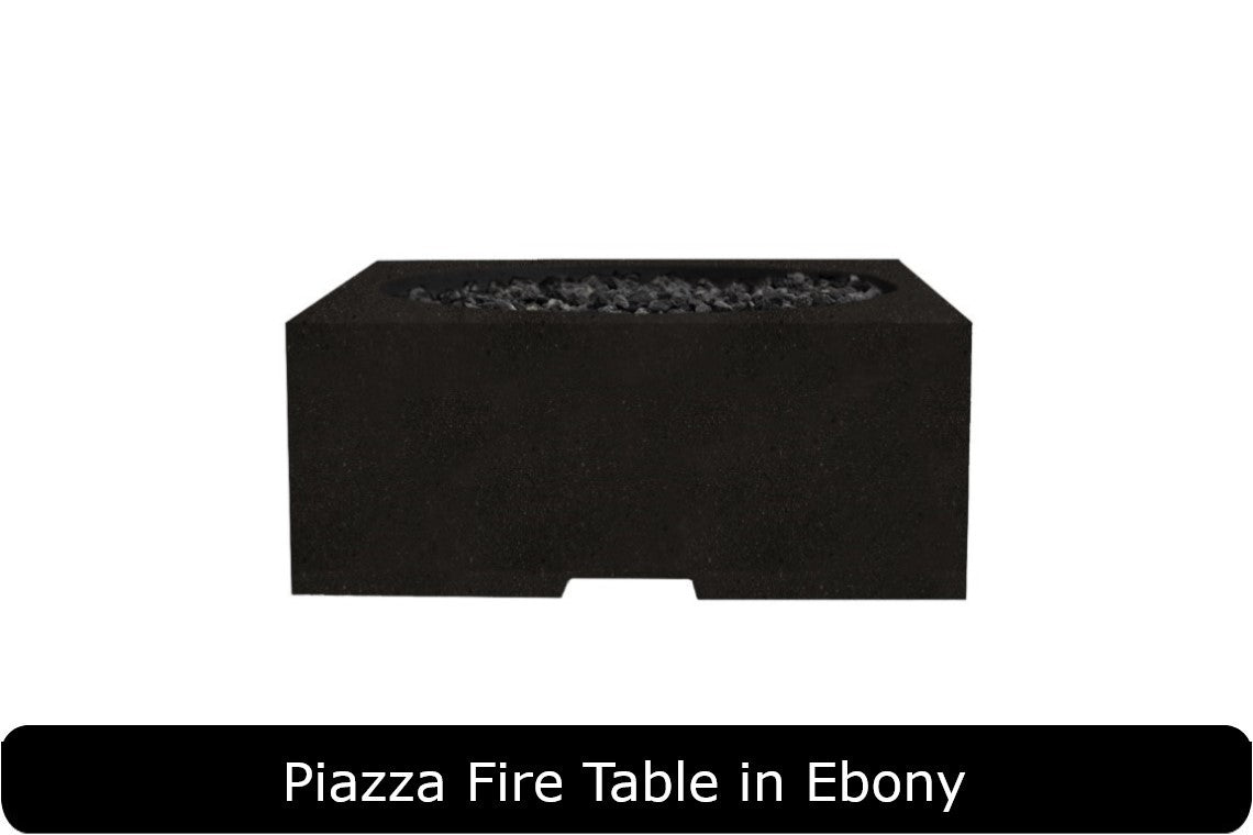 Piazza Fire Table in Ebony Concrete Finish