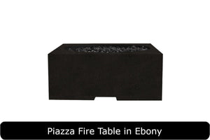Piazza Fire Table in Ebony Concrete Finish
