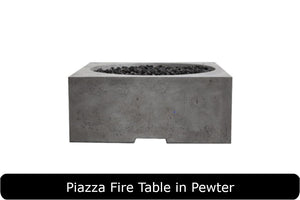 Piazza Fire Table in Pewter Concrete Finish