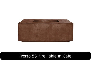Porto 58 Fire Table in Cafe Concrete Finish