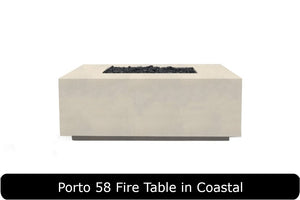 Porto 58 Fire Table in Coastal Concrete Finish