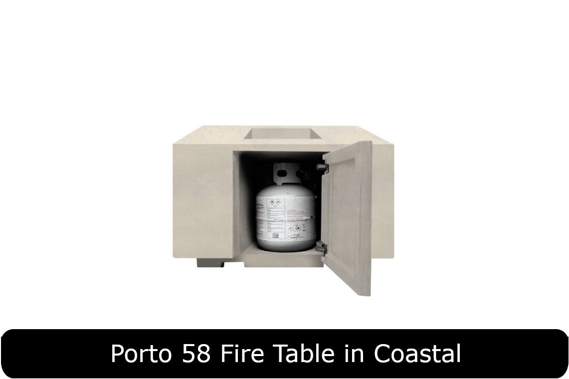 Porto 58 Fire Table in Coastal Concrete Finish