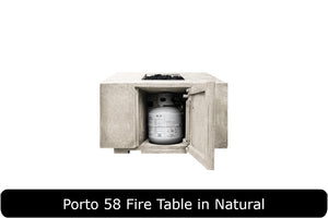 Porto 58 Fire Table in Natural Concrete Finish