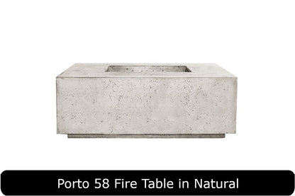 Porto 58 Fire Table in Natural Concrete Finish