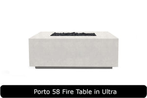Porto 58 Fire Table in Ultra Concrete Finish