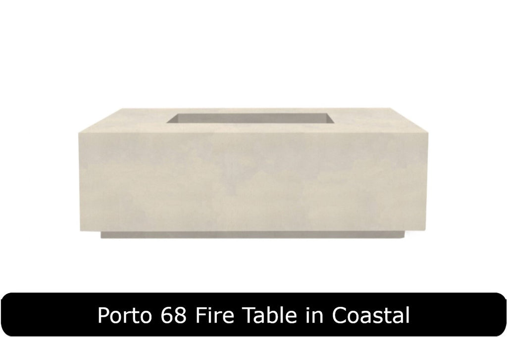 Porto 68 Fire Table in Coastal Concrete Finish