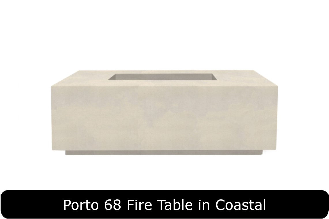 Porto 68 Fire Table in Coastal Concrete Finish