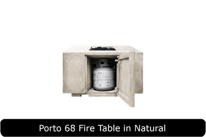 Porto 68 Fire Table in Natural Concrete Finish