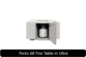 Porto 68 Fire Table in Ultra Concrete Finish