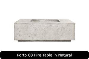 Porto 68 Fire Table in Natural Concrete Finish