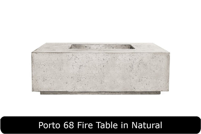 Porto 68 Fire Table in Natural Concrete Finish