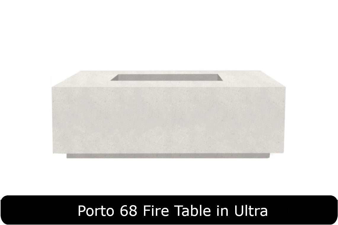 Porto 68 Fire Table in Ultra Concrete Finish