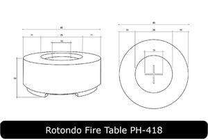 Rotondo Fire Table Dimensions