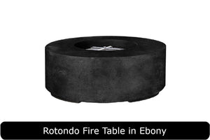 Rotondo Fire Table in Ebony Concrete Finish