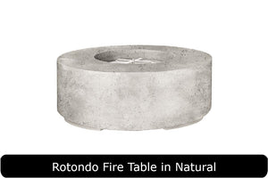 Rotondo Fire Table in Natural Concrete Finish
