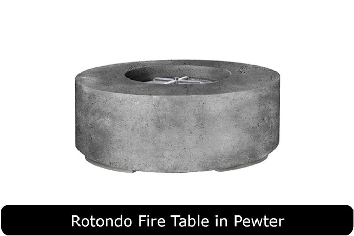 Rotondo Fire Table in Pewter Concrete Finish