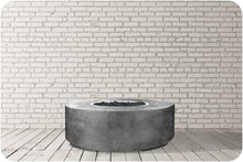 Load image into Gallery viewer, Studio Image of the Rotondo Concrete Fire Table
