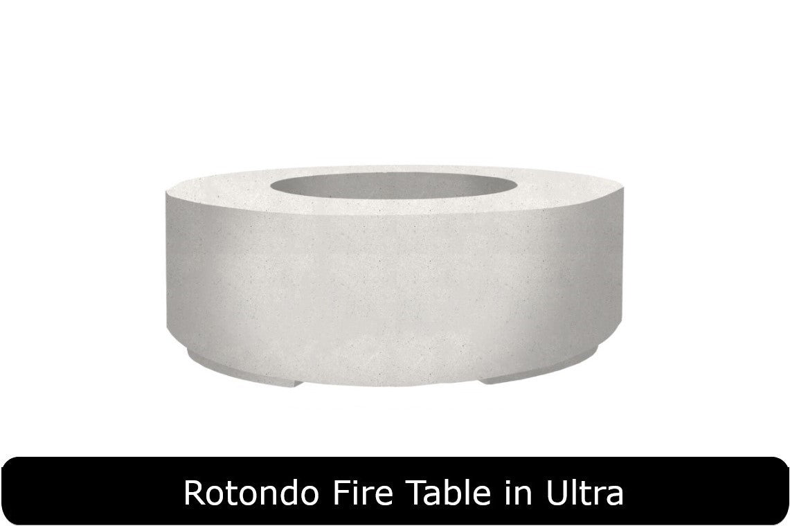 Rotondo Fire Table in Ultra Concrete Finish