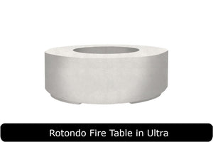 Rotondo Fire Table in Ultra Concrete Finish