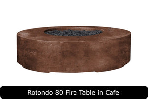 Rotondo 80 Fire Table in Cafe Concrete Finish