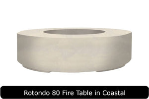 Rotondo 80 Fire Table in Coastal Concrete Finish