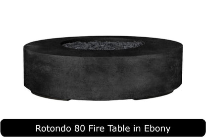 Rotondo 80 Fire Table in Ebony Concrete Finish