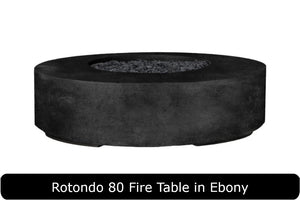 Rotondo 80 Fire Table in Ebony Concrete Finish