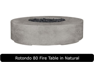 Rotondo 80 Fire Table in Natural Concrete Finish
