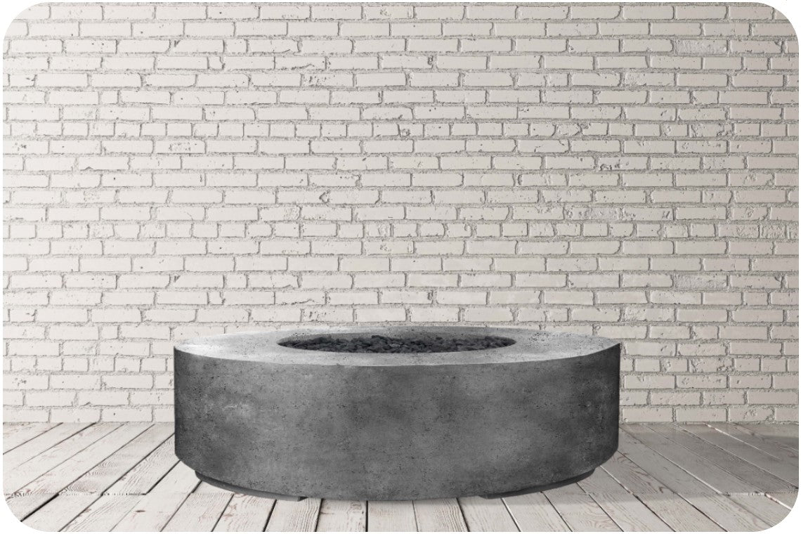 Studio Image of the Rotondo 80 Concrete Fire Table