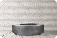 Load image into Gallery viewer, Studio Image of the Rotondo 80 Concrete Fire Table
