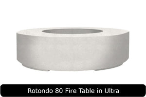 Rotondo 80 Fire Table in Ultra Concrete Finish