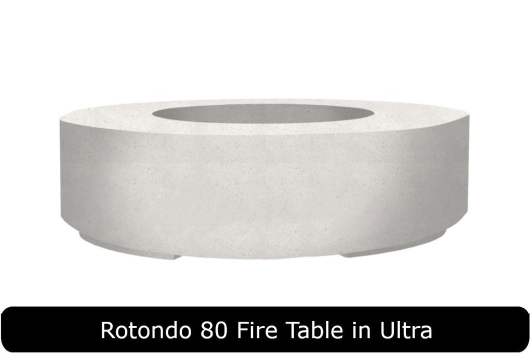 Rotondo 80 Fire Table in Ultra Concrete Finish