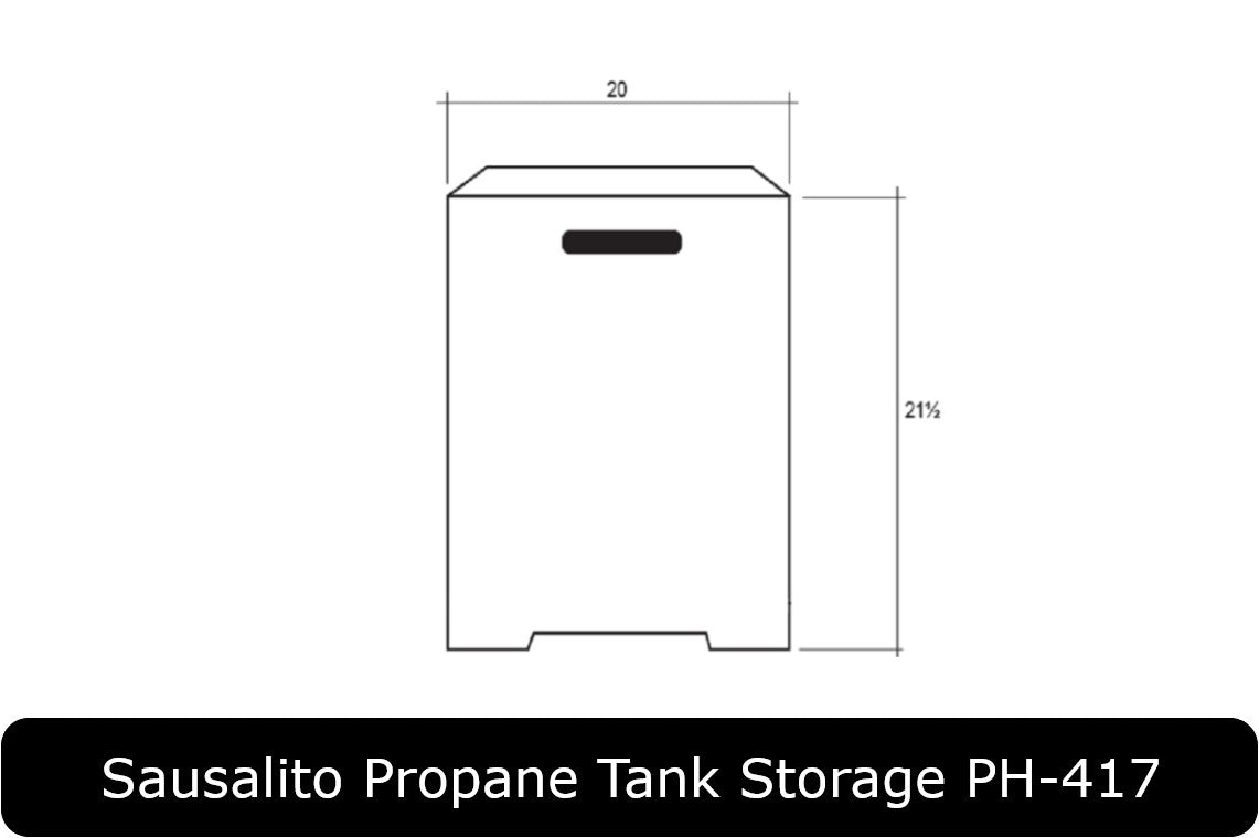 Sausalito Propane Tank Storage Dimensions