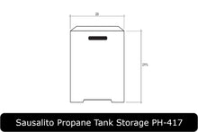 Load image into Gallery viewer, Sausalito Propane Tank Storage Dimensions
