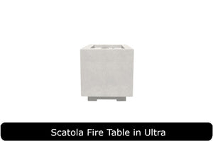 Scatola Fire Table in Ultra Concrete Finish